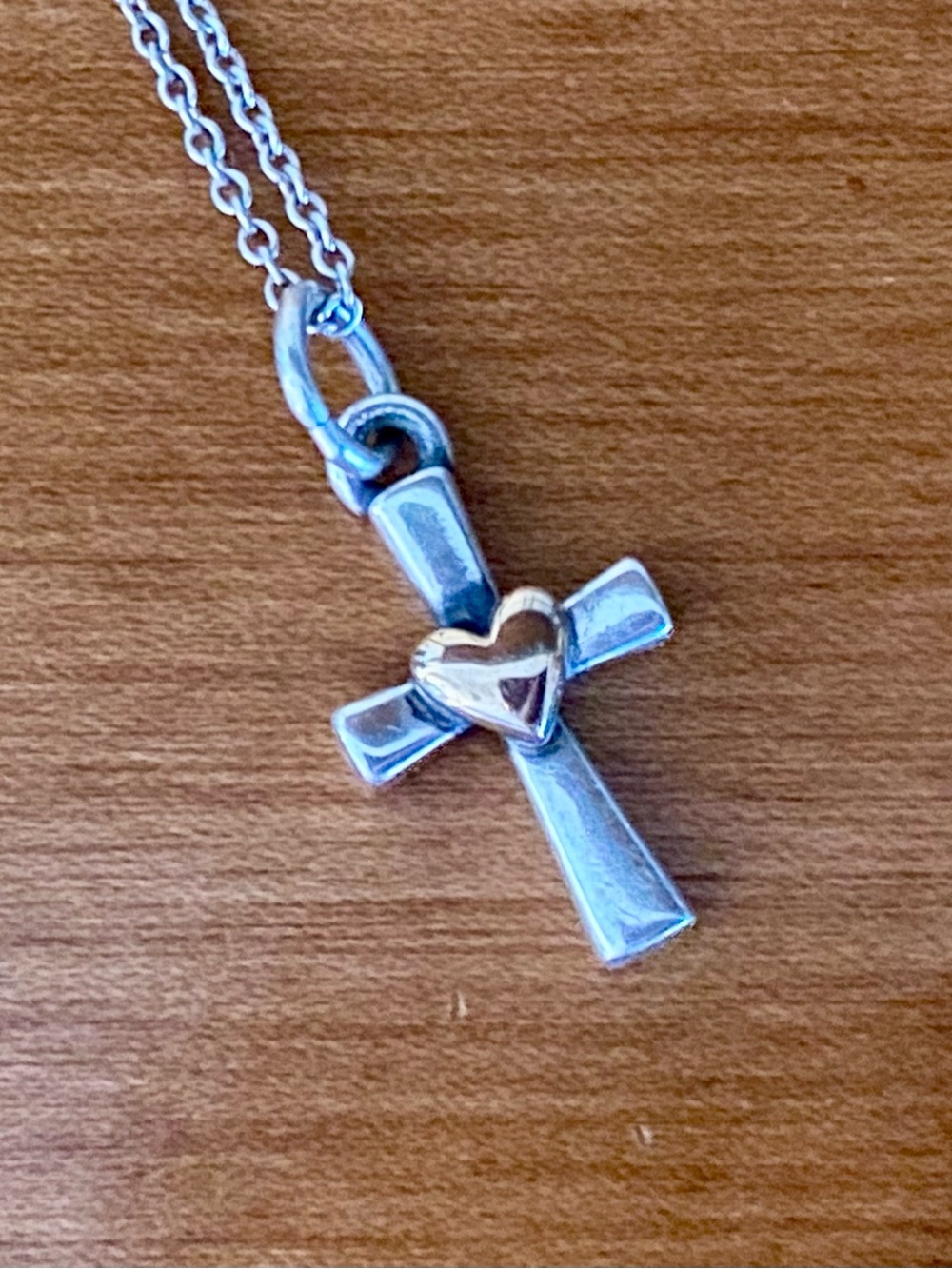 James Avery Sterling Silver Bronze Enduring Love Cross Charm/Pendant